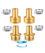 4PK GHT Repair Connector With Stainless Clamps 5/8 Barb X 3/4Male Femal... - $353.31 MXN