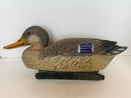 Duck Decoy vtg Mallard bird 14&quot; canvasback hunter Carry Lite Flambeau He... - $39.55