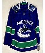 Adidas ADIZERO Authentic NHL Jersey Vancouver Canucks Team Blue Size 44 - $69.29