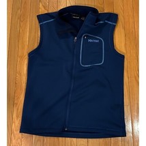 Marmot blue soft shell vest polartec sz XL full zip - $23.75