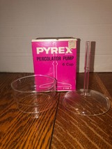 Vintage Pyrex 6 Cup Perculator Pump &amp; Basket 7756P NIB - $42.95