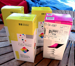 Lot HP Color LaserJet 5 5M Printer MAGENTA YELLOW Toner Cartridge NEW/SE... - £18.39 GBP