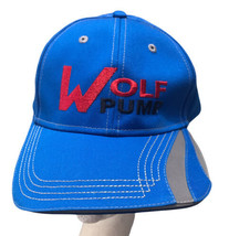 Wolf Pump Strap Back Cap Hat Blue Adjustable Men’s Reinforced Bill - £9.61 GBP