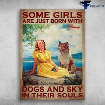Airplane And Dog Some Girls Are Just Born With Dogs And Sky In Their Sou... - £12.56 GBP