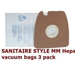 CH210 Eureka Electrolux Sanitaire Type MM HEPA  Cloth Bags 3/pk - $10.00