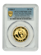 China: 1988-P 50Y Gold Panda PCGS PR70DCAM (PAN-79A) - Other - $8,275.31