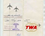 TWA Ticket Jacket Luggage Tags &amp; Forms 1964 Athens Greece to JFK - $21.78