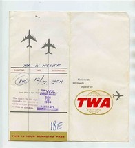 TWA Ticket Jacket Luggage Tags &amp; Forms 1964 Athens Greece to JFK - £17.38 GBP