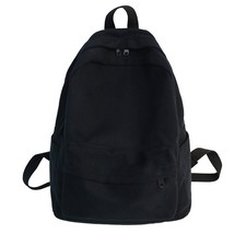 E bookbag cotton women backpack for teenagers girl college men black school bag student thumb200