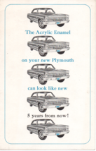 plymouth the acrylic enamel on your new Plymouth 5 year warranty brochur... - £12.87 GBP