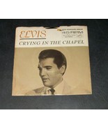 1965 ELVIS PRESLEY CRYING IN THE CHAPEL I BELIEVE SKY 45RECORD RCA GOLD ... - £22.03 GBP