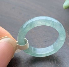 US 7.5 Highly-translucent Natural Myanmar Blue Jadeite Jade Ring Blue Ja... - $4,343.11 MXN