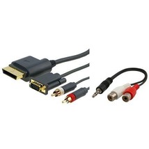 VGA AV Cable + 3.5mm RCA Adapter for Xbox 360 - £13.27 GBP