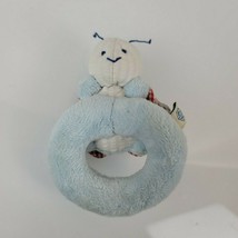 Pottery Barn Kids Soft Stuffed Plush Baby Toy Blue Ladybug Rattle - £15.81 GBP