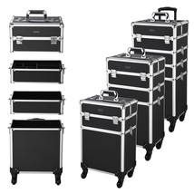 Byootique Lockable Rolling Makeup Case 4In1 Cosmetic Storage Artist Trolley Box - £208.21 GBP