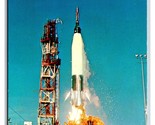 Mercury Atlas Rocket Capo Canaveral Florida Fl Cromo Cartolina W6 - £4.52 GBP