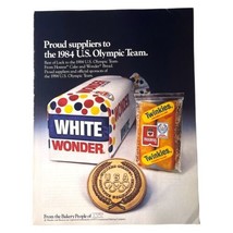 Wonder Bread Vintage 1984 Print Ad 8x10.75&quot; LA Olympics 80s Hostess Twin... - $11.27