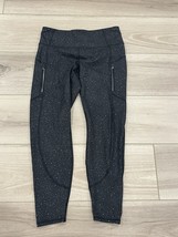 Athleta Rainier Tight Plush Supersonic Black Cosmos Reflective Run Size L - $938.06 MXN