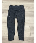 Athleta Rainier Tight Plush Supersonic Black Cosmos Reflective Run Size L - $938.06 MXN