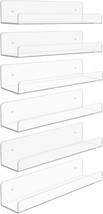 Sorbus Acrylic Wall Ledge Floating Shelf Rack Organizer, Invisible Display, Spa - £41.51 GBP