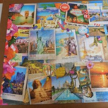 Adventure Awaits 1500 Piece Jigsaw Puzzle Travel Pictures Postcards Comp... - £7.76 GBP