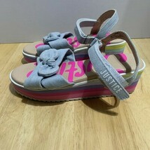 Justice Girl&#39;s Wedge Multicolor Sandal, Size 4 - $18.08