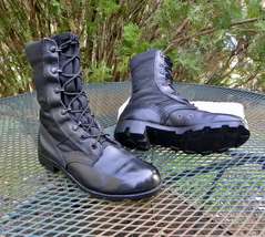 Vintage 97 Mens US Military Issue ROSEARCH BOOTSBlk Leather &amp; Denier Jun... - £71.69 GBP