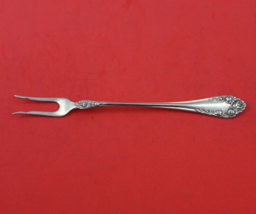 Rose by Wallace Sterling Silver Pickle Fork 2-Tine 6&quot; Serving Silverware - £37.99 GBP