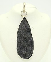 Multicolor Druzy Quartz Solitaire Sterling Silver Pendant 7.4g - $73.50