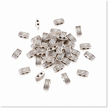 100pcs Tibetan Style Antique Silver Rectangle Spacer Bars - Multi Strand Link Co - $24.74