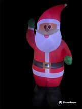 Christmas Santa Black African American 6.5 Ft Airblown Inflatable Gemmy - £29.74 GBP