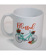 Royal Norfolk Bicycle Flowers Basket Coffee Mug 12 oz Blessed Tea Cup Co... - $202.51 MXN