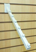 Only Garment Racks 6 Ball Slatwall Waterfall Brackets - White - Pack of 10 - £45.14 GBP