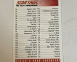 Star Trek The Next Generation Trading Card #179 Checklist - $1.97