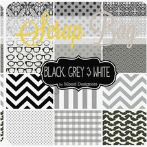 Monochrome Mix-Up Quilt Kit: 2 Yards of Designer Scraps in - $52.46