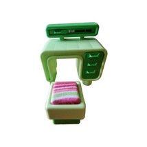 Barbie Doll Dream House Green Desk and Stool 1977 Vintage 70s - Barbie Accessory - £18.78 GBP