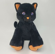 Build A Bear Halloween Black Orange Lucky Kitty Cat Stuffed Animal Plush Toy - £37.79 GBP