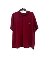Carhartt K570 Men’s Short Sleeve Polo Shirt Red Size XL Original Fit Pol... - £12.33 GBP