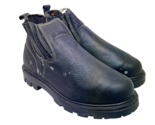 Carolina Men&#39;s Mid-Cut Eagle Slip-On Work Boots GS-013 Black Leather Siz... - $56.99