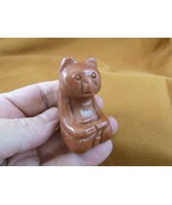 Y-PAND-SI-708) little orange sitting PANDA BEAR bears gem stone gemstone... - £13.78 GBP