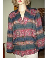 Napa Valley Woman Sz 20W Southwestern Print Blazer Jacket Beautiful! Sz ... - £12.45 GBP