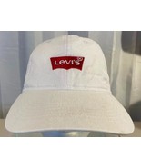 Levi&#39;s Youth Classic Logo Adjustable Baseball Cap Hat One Size White Red - €7,66 EUR