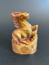 Antique Vintage  Chinese Zodiac Horse Carved Stone Seal Chop Ink Stamp - £120.27 GBP