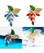 Rhinestone Flower Brooches Beautiful Enamel Grapes Pin (4 Colors to Choo... - $190.39 MXN
