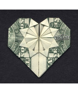 MONEY ORIGAMI HEART - Folding Instructions Included Dollar Bill Diagram ... - $6.82 CAD