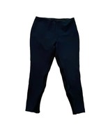 Lysse Blue Pull On Knit Pants Leggings Womens Size Large Ankle Zipper - £11.50 GBP