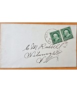Antique One Cent Green Stamped  Vintage Ephemera 1902  Envelope with Can... - $9.94