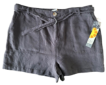 C&amp;C California Women&#39;s Linen Lyocell Blend Shorts w/Belt &amp; Pockets Size ... - $19.79