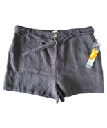 C&amp;C California Women&#39;s Linen Lyocell Blend Shorts w/Belt &amp; Pockets Size ... - $19.79