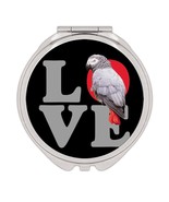 Love African Grey Parrot : Gift Compact Mirror Bird Exotic Animal Cute - £10.44 GBP
